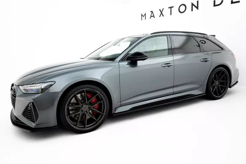 Maxton Design Seitenschweller (Paar) V.2 für Audi RS6 / RS7 C8 Hochglanz schwarz – Ansicht 2