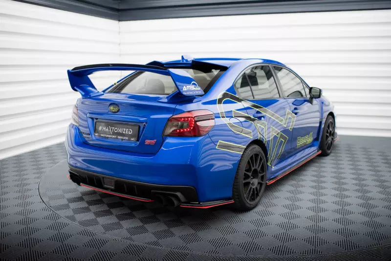 Maxton Design Diffusor Flaps V.2 für Subaru Impreza WRX STI 2014-2021 Hochglanz schwarz – Ansicht 2