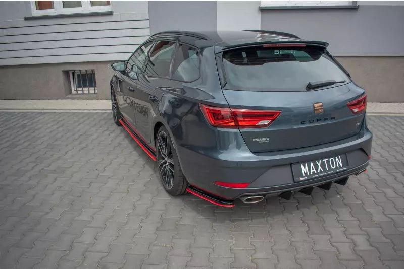 Maxton Design Diffusor Flaps V.4 für Seat Leon 3 (Typ 5F) Cupra Facelift Sportstourer Hochglanz schwarz – Ansicht 3