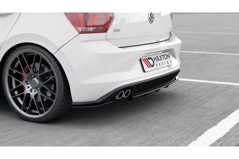 Maxton Design Heckdiffusor DTM Look für VW Polo 6 GTI Hochglanz schwarz – Ansicht 1