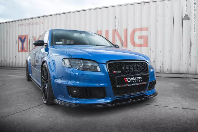Maxton Design Frontlippe V.1 für Audi RS4 B7 Hochglanz schwarz – Ansicht 1