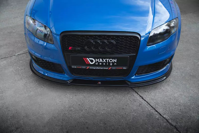 Maxton Design Frontlippe V.1 für Audi RS4 B7 Hochglanz schwarz – Ansicht 2