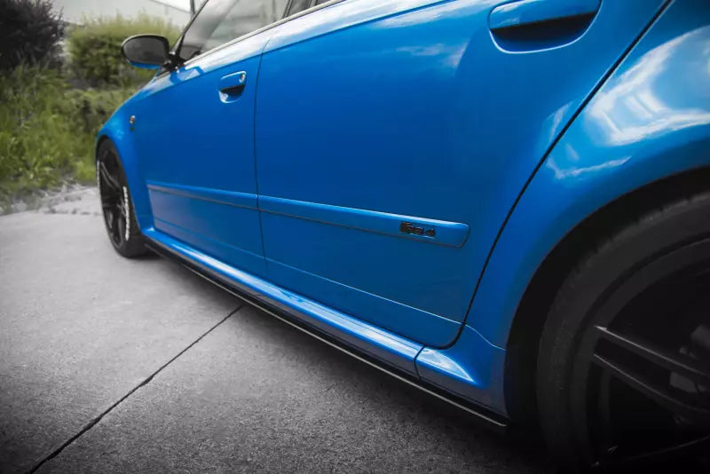 Maxton Design Seitenschweller (Paar) für Audi RS4 B7 Hochglanz schwarz – Ansicht 2