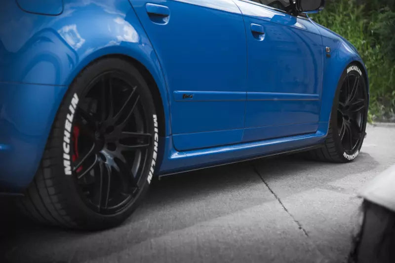 Maxton Design Seitenschweller (Paar) für Audi RS4 B7 Hochglanz schwarz – Ansicht 3