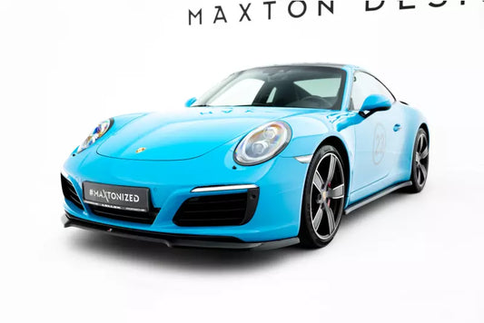 Maxton Design Frontlippe V.1 für Porsche 911 Carrera 991 Hochglanz schwarz – Ansicht 1