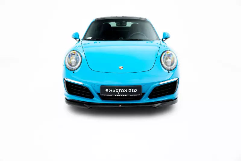 Maxton Design Frontlippe V.1 für Porsche 911 Carrera 991 Hochglanz schwarz – Ansicht 2