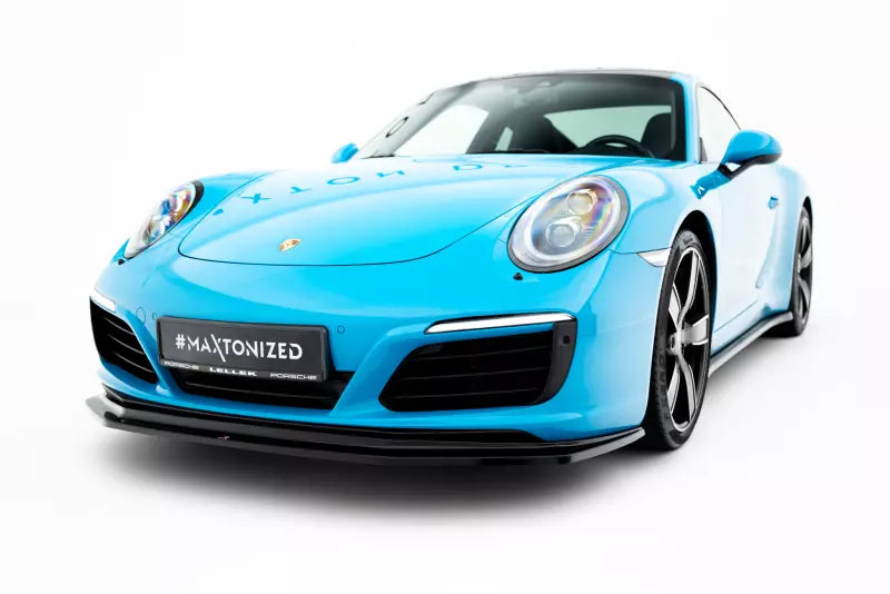 Maxton Design Frontlippe V.2 für Porsche 911 Carrera 991 Hochglanz schwarz – Ansicht 1