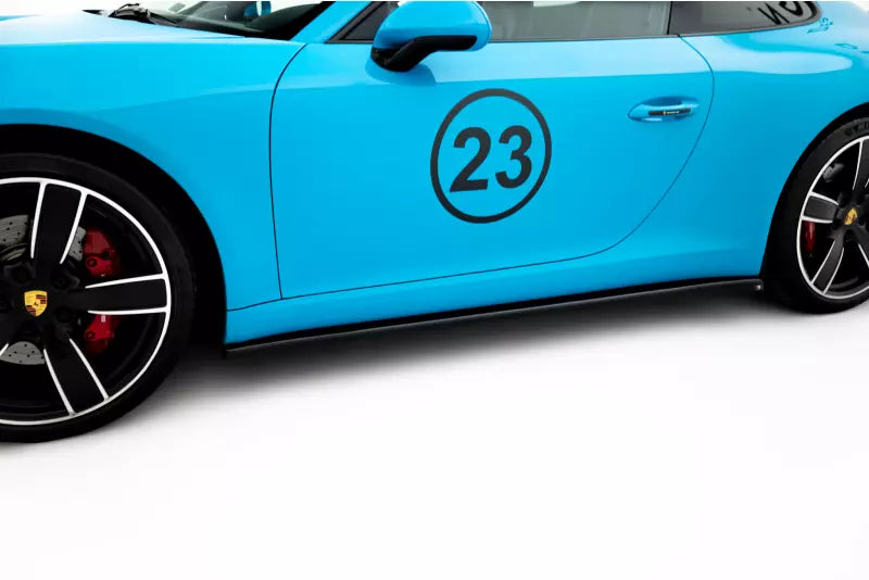 Maxton Design Seitenschweller (Paar) für Porsche 911 Carrera 991 Hochglanz schwarz – Ansicht 1