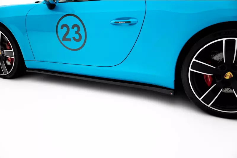 Maxton Design Seitenschweller (Paar) für Porsche 911 Carrera 991 Hochglanz schwarz – Ansicht 3