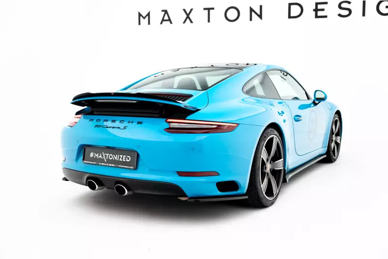 Maxton Design Diffusor Flaps für Porsche 911 Carrera 991 Hochglanz schwarz – Ansicht 2