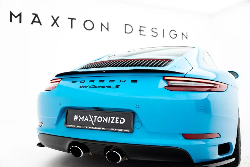 Maxton Design Heckspoiler Lippe für Porsche 911 Carrera 991 Hochglanz schwarz – Ansicht 2