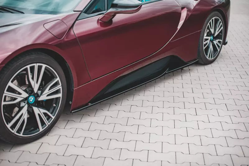 Maxton Design Seitenschweller (Paar) für BMW i8 Hochglanz schwarz – Ansicht 1