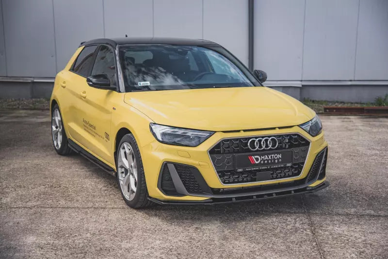 Maxton Design Frontlippe V.1 für Audi A1 GB S-Line Hochglanz schwarz – Ansicht 2