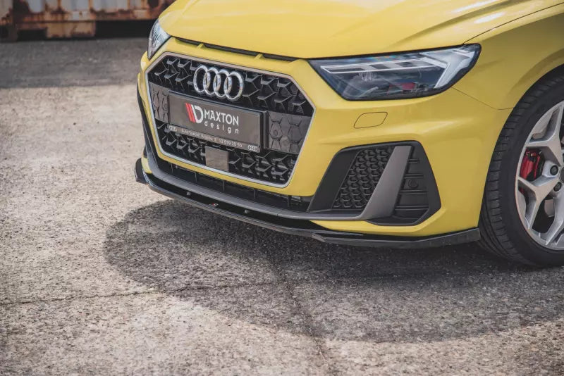 Maxton Design Frontlippe V.2 für Audi A1 GB S-Line Hochglanz schwarz – Ansicht 1