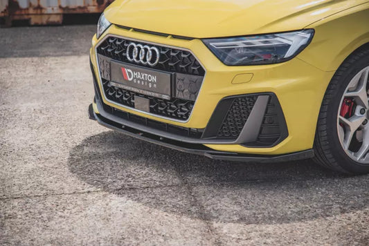 Maxton Design Frontlippe V.2 für Audi A1 GB S-Line Hochglanz schwarz – Ansicht 1