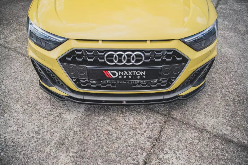 Maxton Design Frontlippe V.2 für Audi A1 GB S-Line Hochglanz schwarz – Ansicht 3