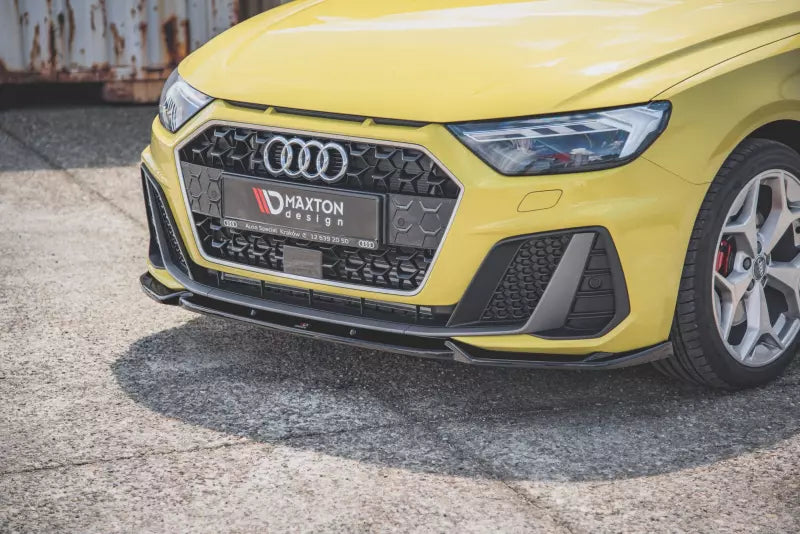 Maxton Design Frontlippe V.3 für Audi A1 GB S-Line Hochglanz schwarz – Ansicht 1