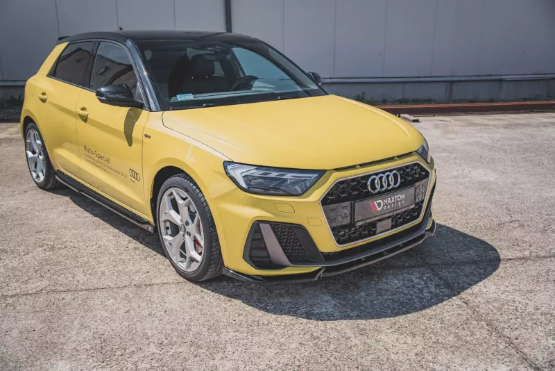 Maxton Design Frontlippe V.3 für Audi A1 GB S-Line Hochglanz schwarz – Ansicht 3