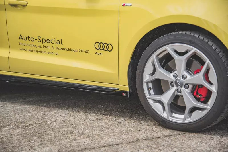 Maxton Design Seitenschweller (Paar) für Audi A1 GB S-Line Hochglanz schwarz – Ansicht 2