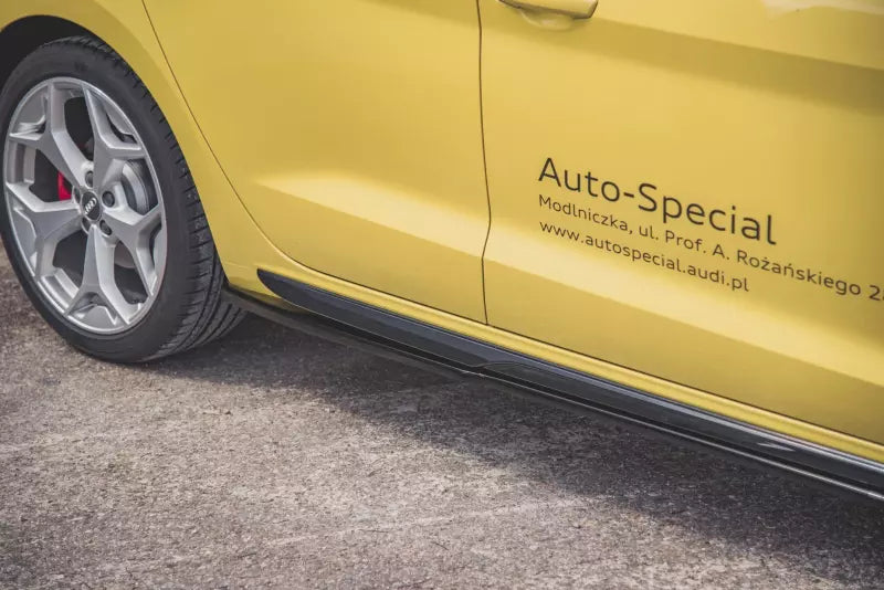 Maxton Design Seitenschweller (Paar) für Audi A1 GB S-Line Hochglanz schwarz – Ansicht 3