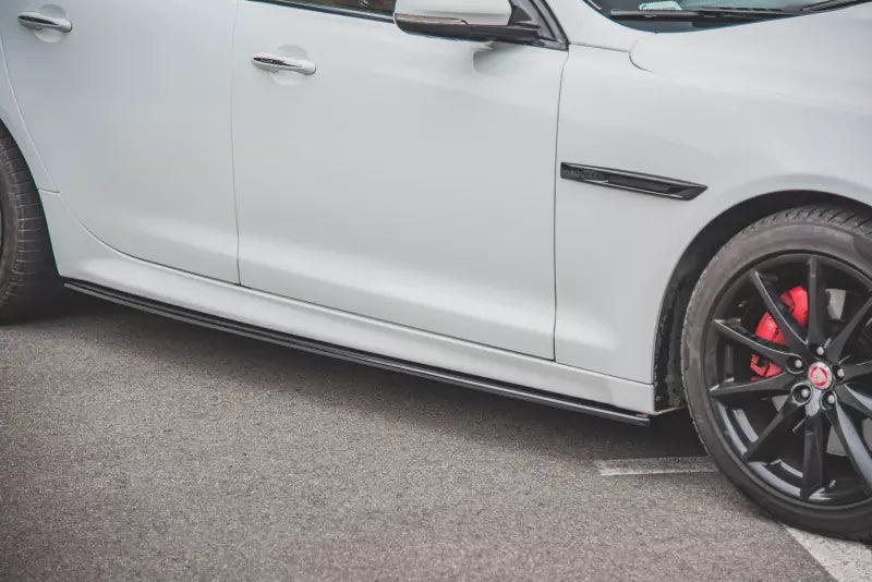 Maxton Design Seitenschweller (Paar) für Jaguar XJ X351 Hochglanz schwarz – Ansicht 3