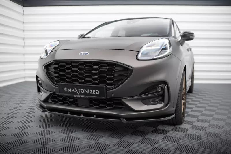 Maxton Design Frontlippe für Ford Puma ST-Line Hochglanz schwarz – Ansicht 1