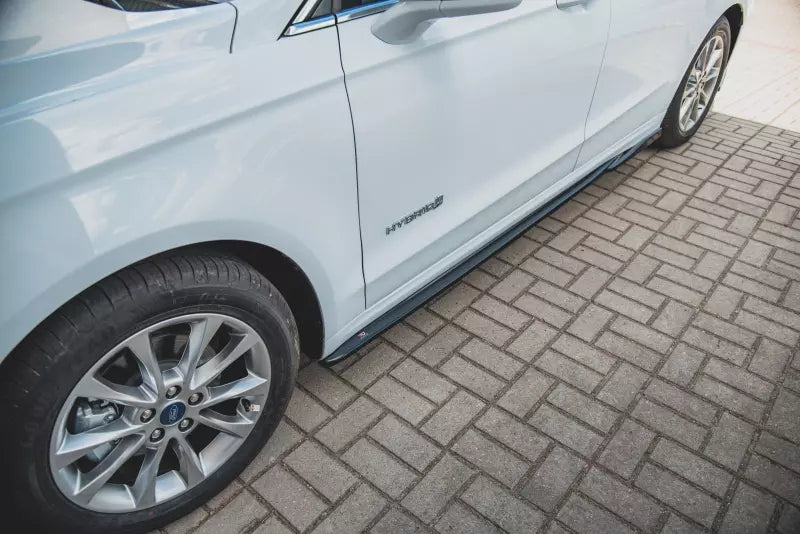 Maxton Design Seitenschweller (Paar) für Ford Mondeo Mk5 Facelift Hochglanz schwarz – Ansicht 1