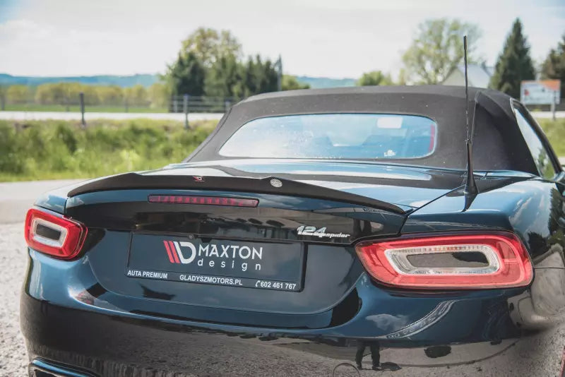 Maxton Design Heckspoiler Lippe für Fiat 124 Spider Abarth Hochglanz schwarz – Ansicht 1