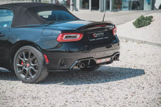 Maxton Design Diffusor Flaps für Fiat 124 Spider Abarth Hochglanz schwarz – Ansicht 1