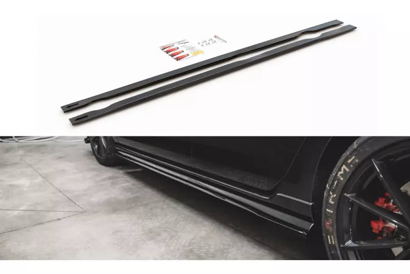 Maxton Design Seitenschweller (Paar) für VW Golf 7 GTI TCR Hochglanz schwarz – Ansicht 1
