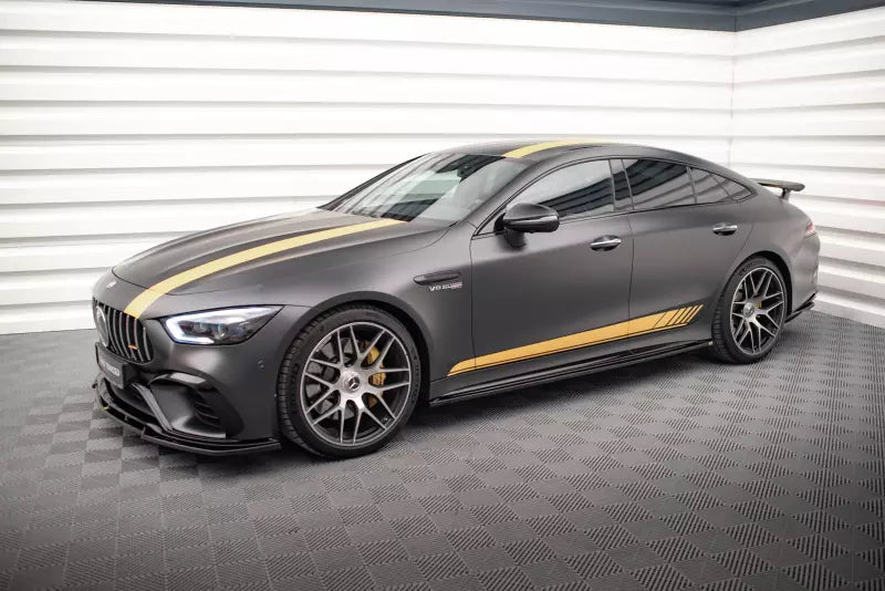 Maxton Design Seitenschweller (Paar) für Mercedes GT 63 AMG S 4 Türer Coupe Hochglanz schwarz – Ansicht 2