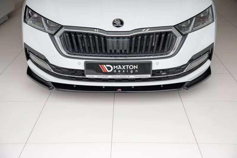 Maxton Design Frontlippe V.1 für Skoda Octavia 4 IV Hochglanz schwarz – Ansicht 2