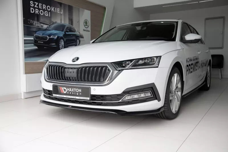 Maxton Design Frontlippe V.2 für Skoda Octavia 4 IV Hochglanz schwarz – Ansicht 1