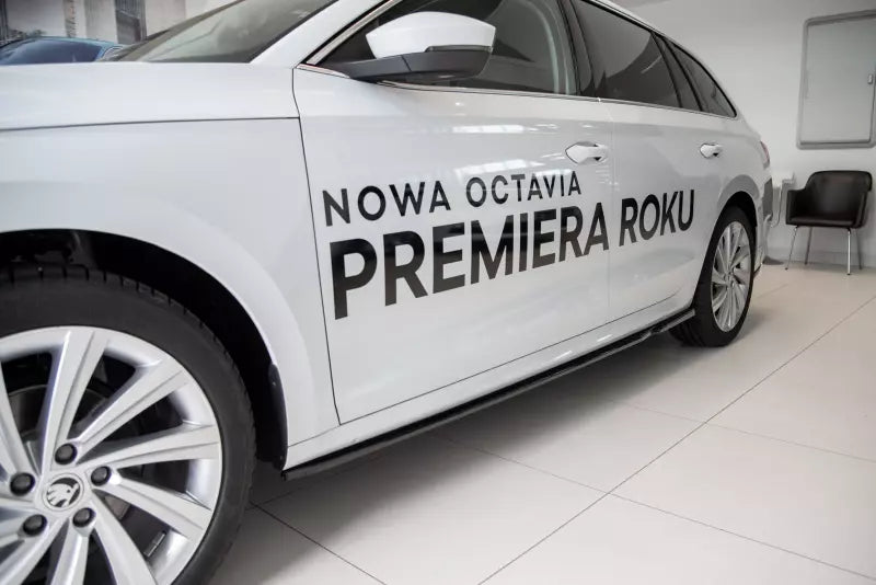 Maxton Design Seitenschweller (Paar) V.2 für Skoda Octavia 4 IV Hochglanz schwarz – Ansicht 4