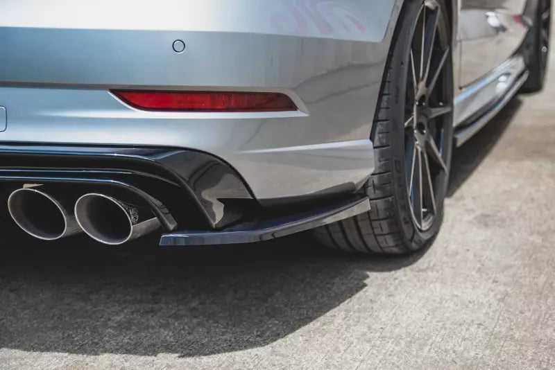 Maxton Design Diffusor Flaps V.2 für Audi S3 / A3 S-Line 8V Limousine Facelift Hochglanz schwarz – Ansicht 1