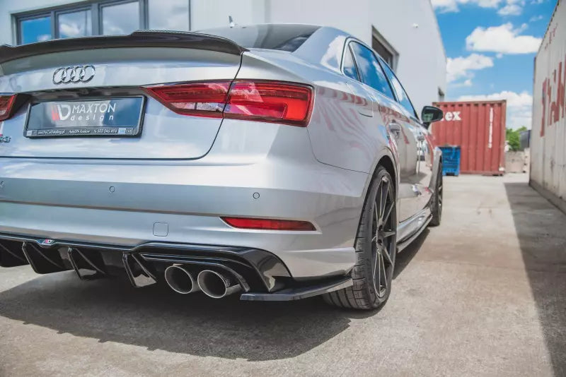 Maxton Design Diffusor Flaps V.2 für Audi S3 / A3 S-Line 8V Limousine Facelift Hochglanz schwarz – Ansicht 2