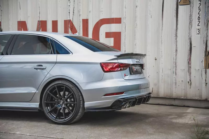 Maxton Design Diffusor Flaps V.2 für Audi S3 / A3 S-Line 8V Limousine Facelift Hochglanz schwarz – Ansicht 4