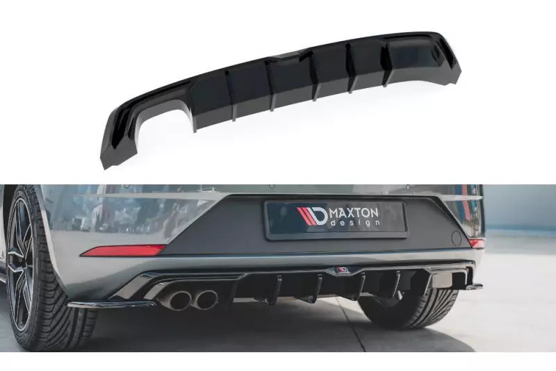 Maxton Design Heckdiffusor für Seat Leon III (Typ 5F) FR Facelift Hochglanz schwarz – Ansicht 1