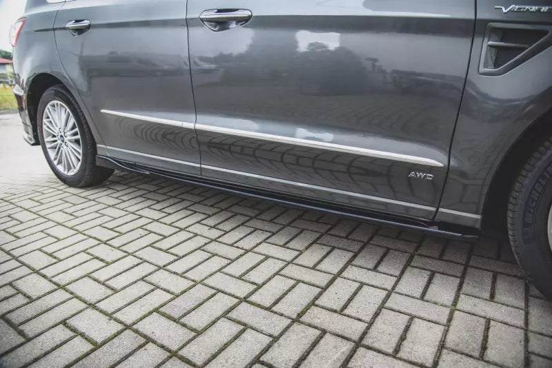 Maxton Design Seitenschweller (Paar) für Ford S-Max Mk2 Facelift Hochglanz schwarz – Ansicht 1