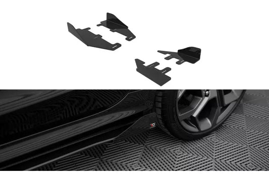 Maxton Design Street Pro Schweller Flaps für Ford Fiesta ST / ST-Line Mk8 Hochglanz schwarz – Ansicht 1