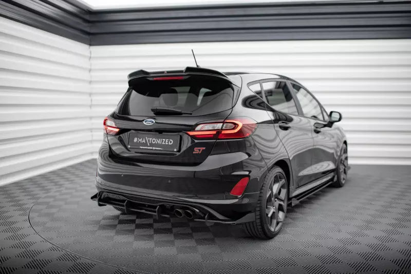 Maxton Design Street Pro Heckdiffusor für Ford Fiesta ST Mk8 Hochglanz schwarz mit Flaps – Ansicht 2