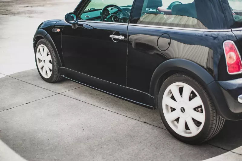 Maxton Design Seitenschweller (Paar) für Mini Cooper / One R50 Hochglanz schwarz – Ansicht 1