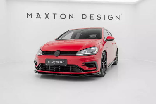 Maxton Design Frontlippe V.9 für VW Golf 7 R-Line / R Facelift ab 03/2017 Hochglanz schwarz – Ansicht 1