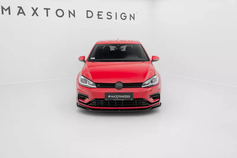 Maxton Design Frontlippe V.9 für VW Golf 7 R-Line / R Facelift ab 03/2017 Hochglanz schwarz – Ansicht 2