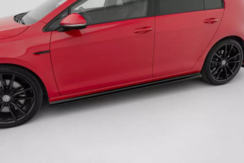 Maxton Design Seitenschweller (Paar) V.4 für VW Golf 7 R-Line / R / GTI Facelift ab 03/2017 Hochglanz schwarz – Ansicht 1