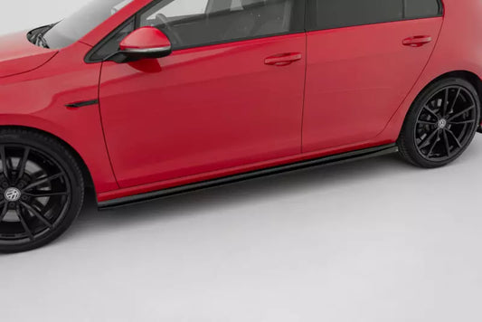 Maxton Design Seitenschweller (Paar) V.4 für VW Golf 7 R-Line / R / GTI Facelift ab 03/2017 Hochglanz schwarz – Ansicht 1
