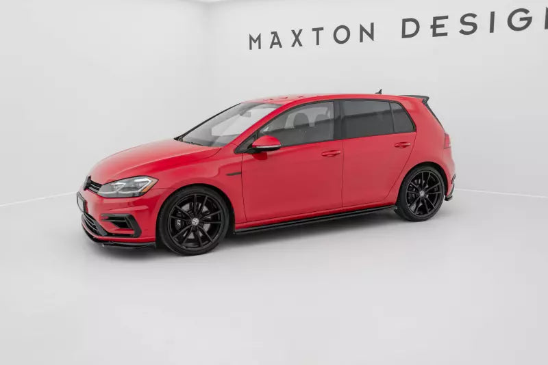 Maxton Design Seitenschweller (Paar) V.4 für VW Golf 7 R-Line / R / GTI Facelift ab 03/2017 Hochglanz schwarz – Ansicht 2