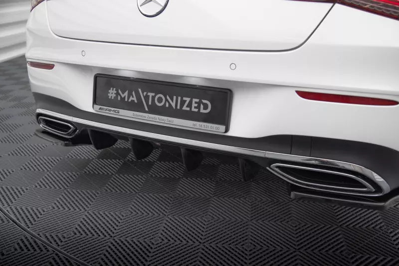 Maxton Design Heckdiffusor für Mercedes CLA Shooting Brake AMG-Line X118 Hochglanz schwarz – Ansicht 2