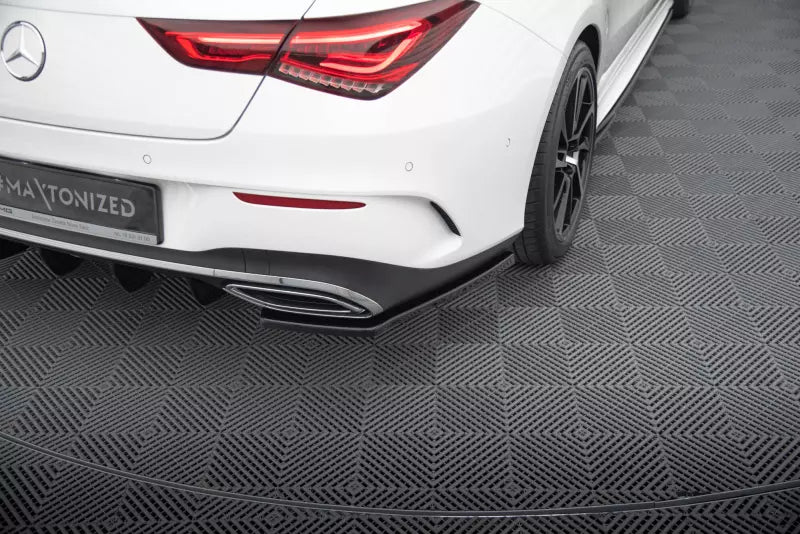 Maxton Design Diffusor Flaps für Mercedes CLA Shooting Brake AMG-Line X118 Hochglanz schwarz – Ansicht 1