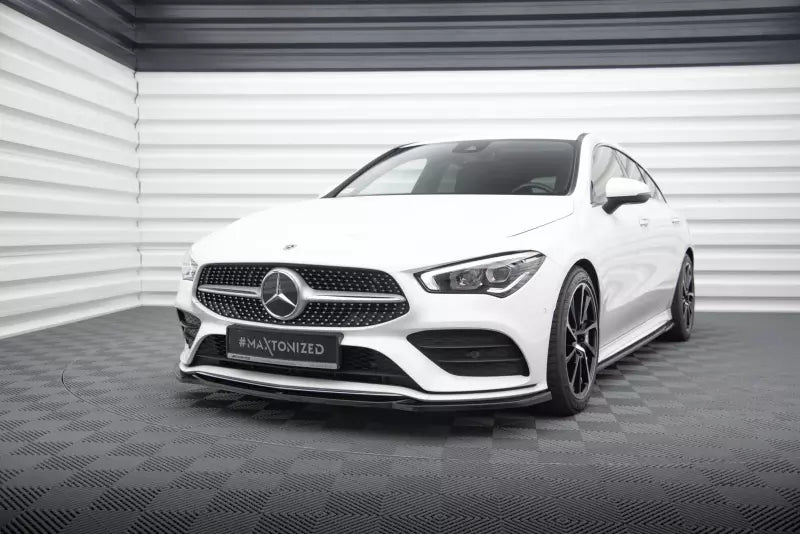 Maxton Design Frontlippe V.1 für Mercedes CLA A35 AMG / AMG-Line C118 Hochglanz schwarz – Ansicht 1